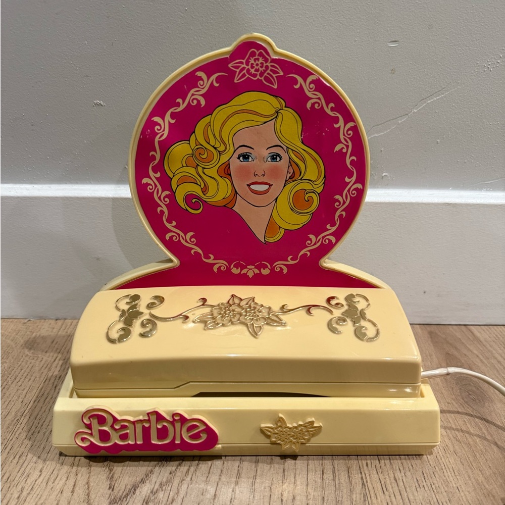 Rare 1983 Barbie Superstar Phone Vintage Mattel Pink Landline Telephone Works